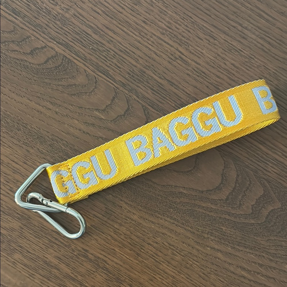 Yellow BAGGU Keychain with Silver Clip